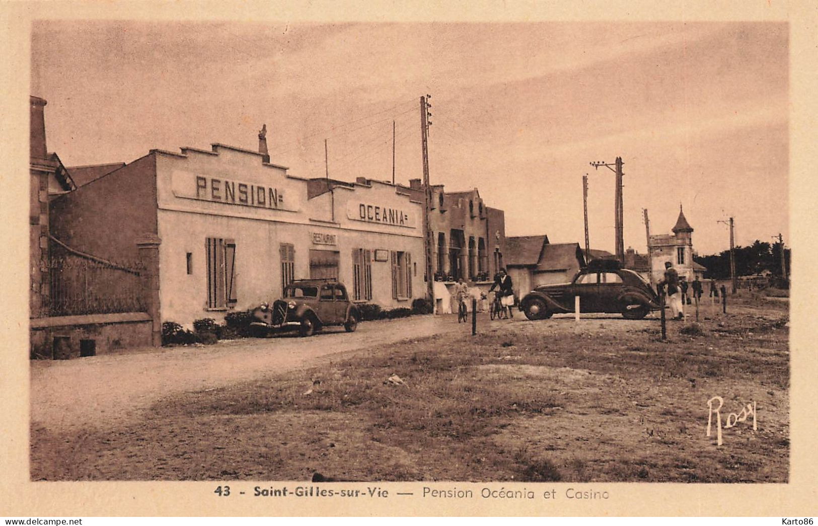 St Gilles Croix De Vie * Pension OCEANIA Villa Et Casino * Automobiles Anciennes * Automobile Citroën Traction - Saint Gilles Croix De Vie