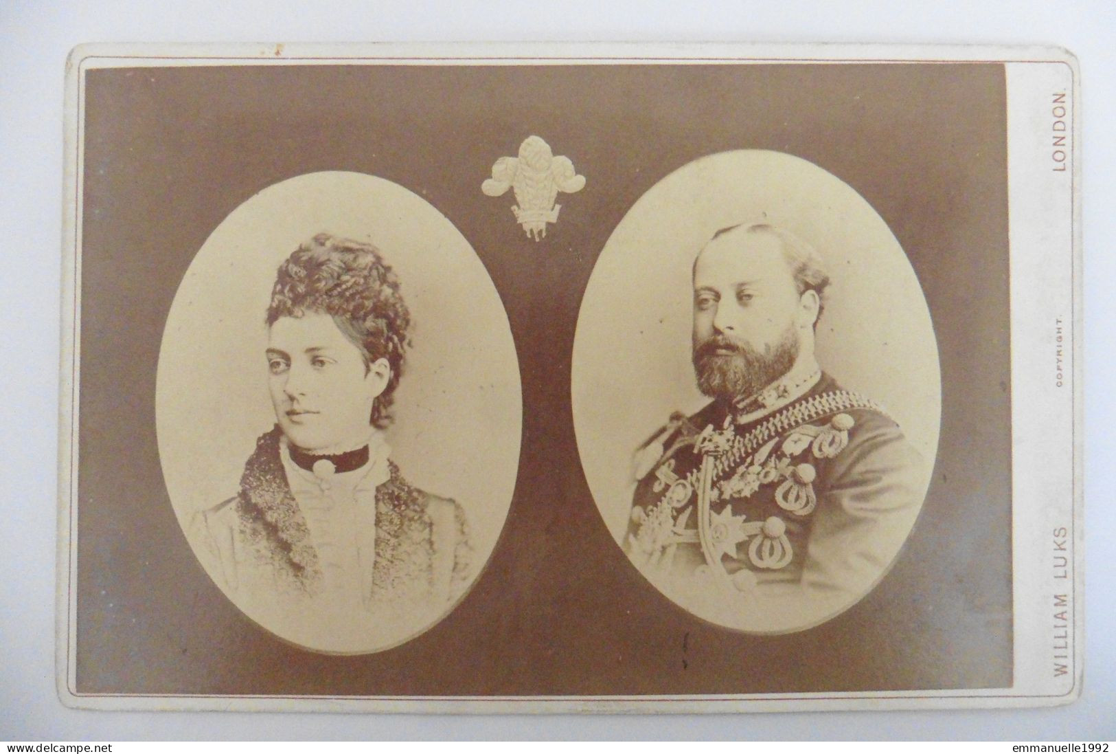 Photo CDV Cabinet Card Prince & Princesse De Galles Edouard VII Angleterre Alexandra Danemark - Old (before 1900)