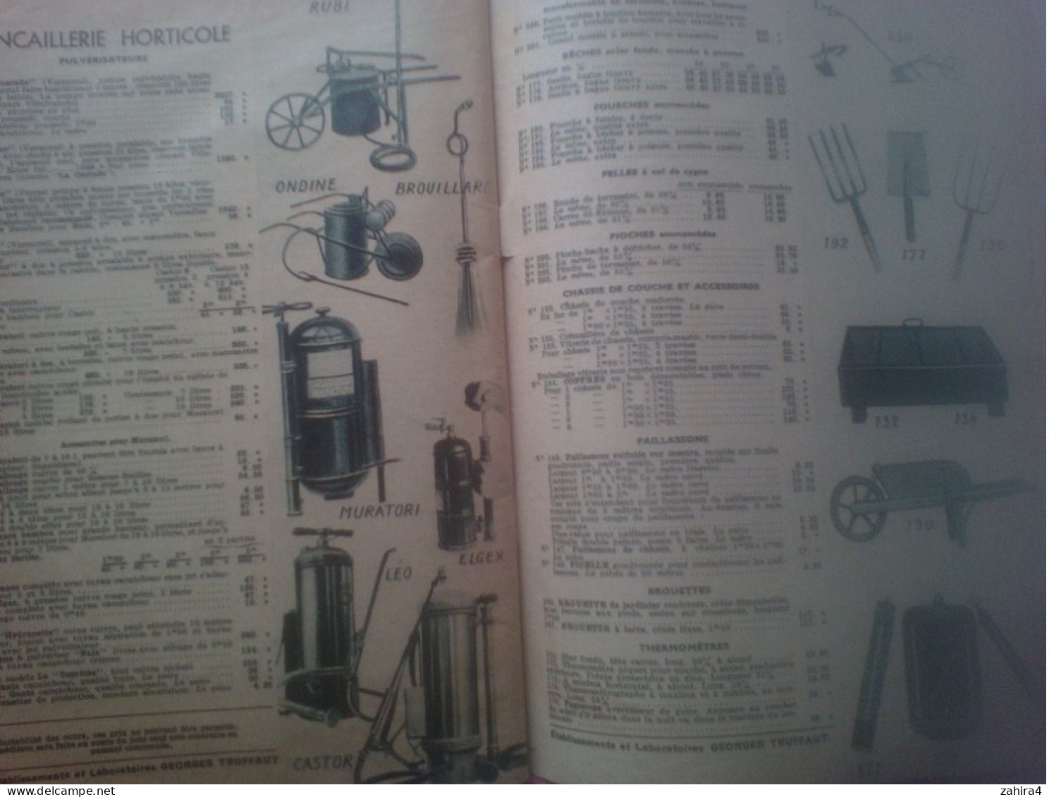 Catalogue établissements Georges Truffaut Versailles Automne 38 Rododendron Pink pearl plantes arbres fruitiers outil