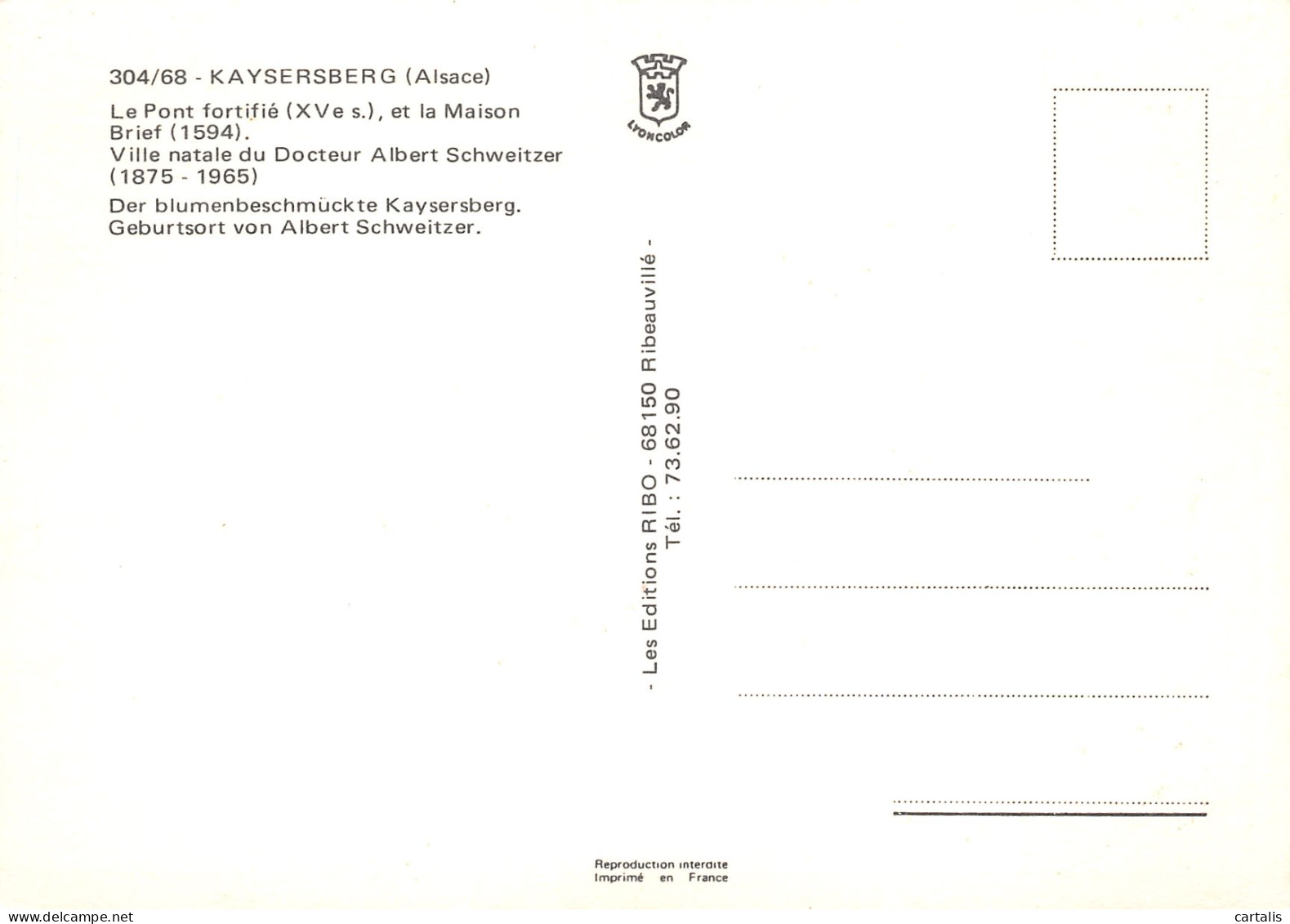 68-KAYSERSBERG-N°3812-C/0275 - Kaysersberg