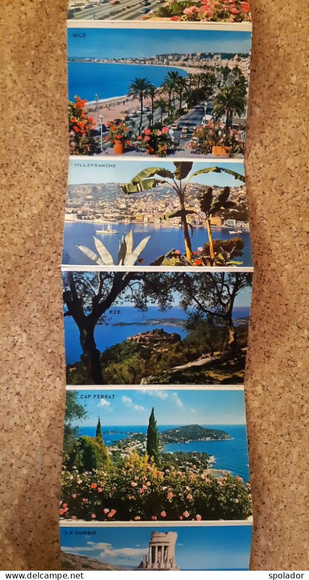 Miniature View Album Of Postcards-Cote D`Azur-FRENCH RIVIERA-Book Of Postcards-Lot Of 18 Pcs-Postcard Booklet-unused - Collections & Lots