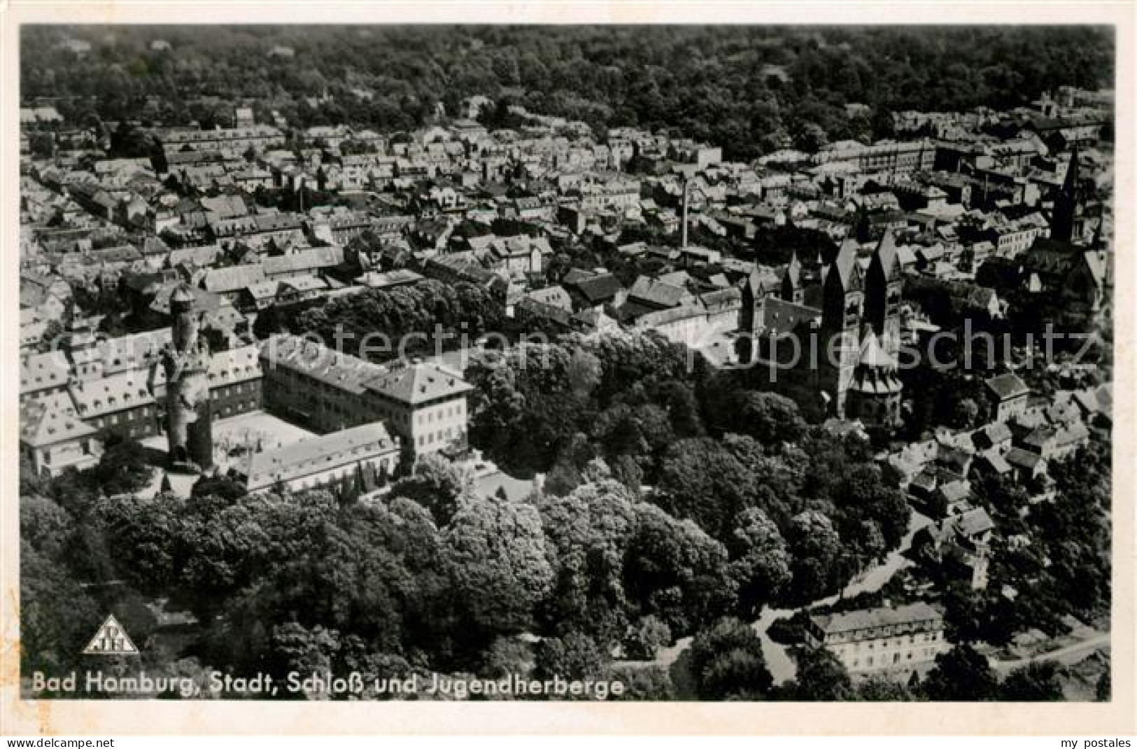 73027998 Bad Homburg Schloss Und Jugendherberge Haus Saalburg Fliegeraufnahme Ba - Bad Homburg