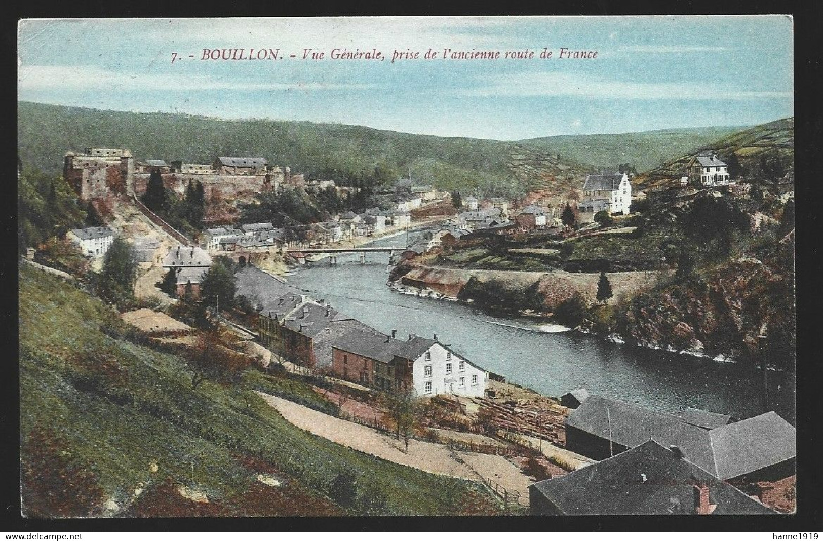 Bouillon Vue Générale Prise De L' Ancienne Route De France 1922 Luxembourg Htje - Bouillon