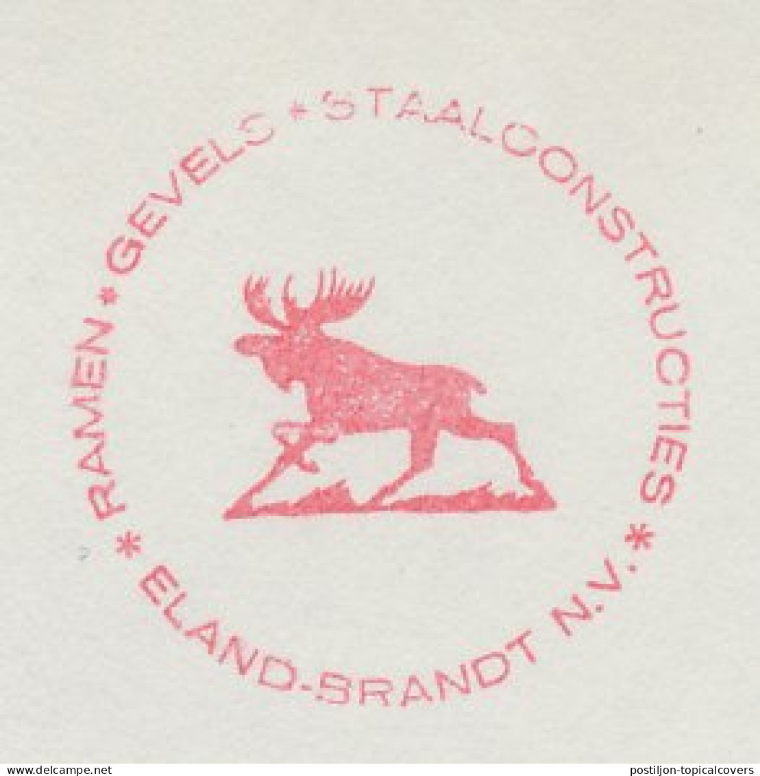 Meter Cut Netherlands 1969 Moose - Elk - Autres & Non Classés