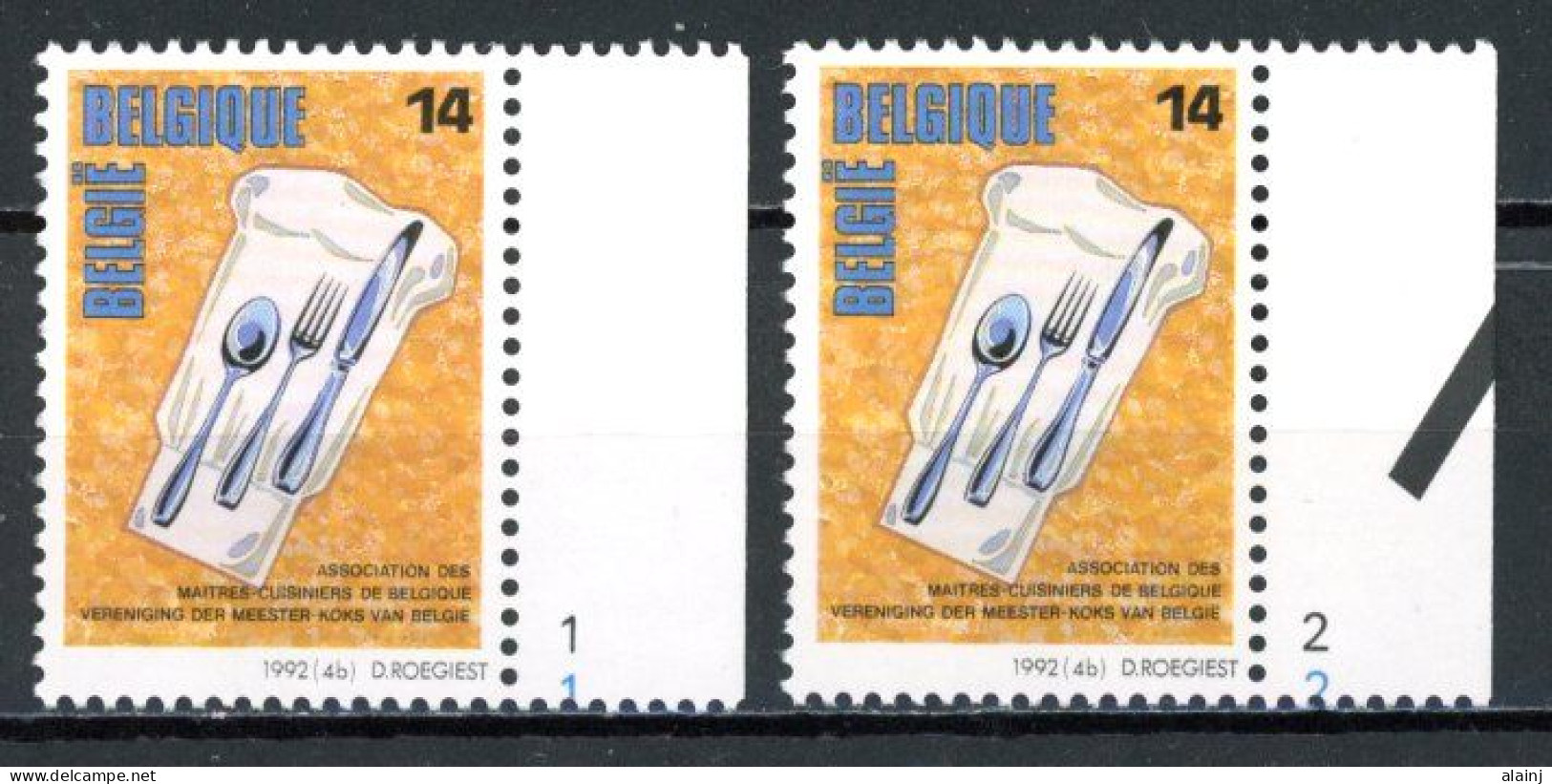 BE  2446  XX   ----  Métiers De Prestige   --  N° De Planche 1 Et 2 - 1991-2000