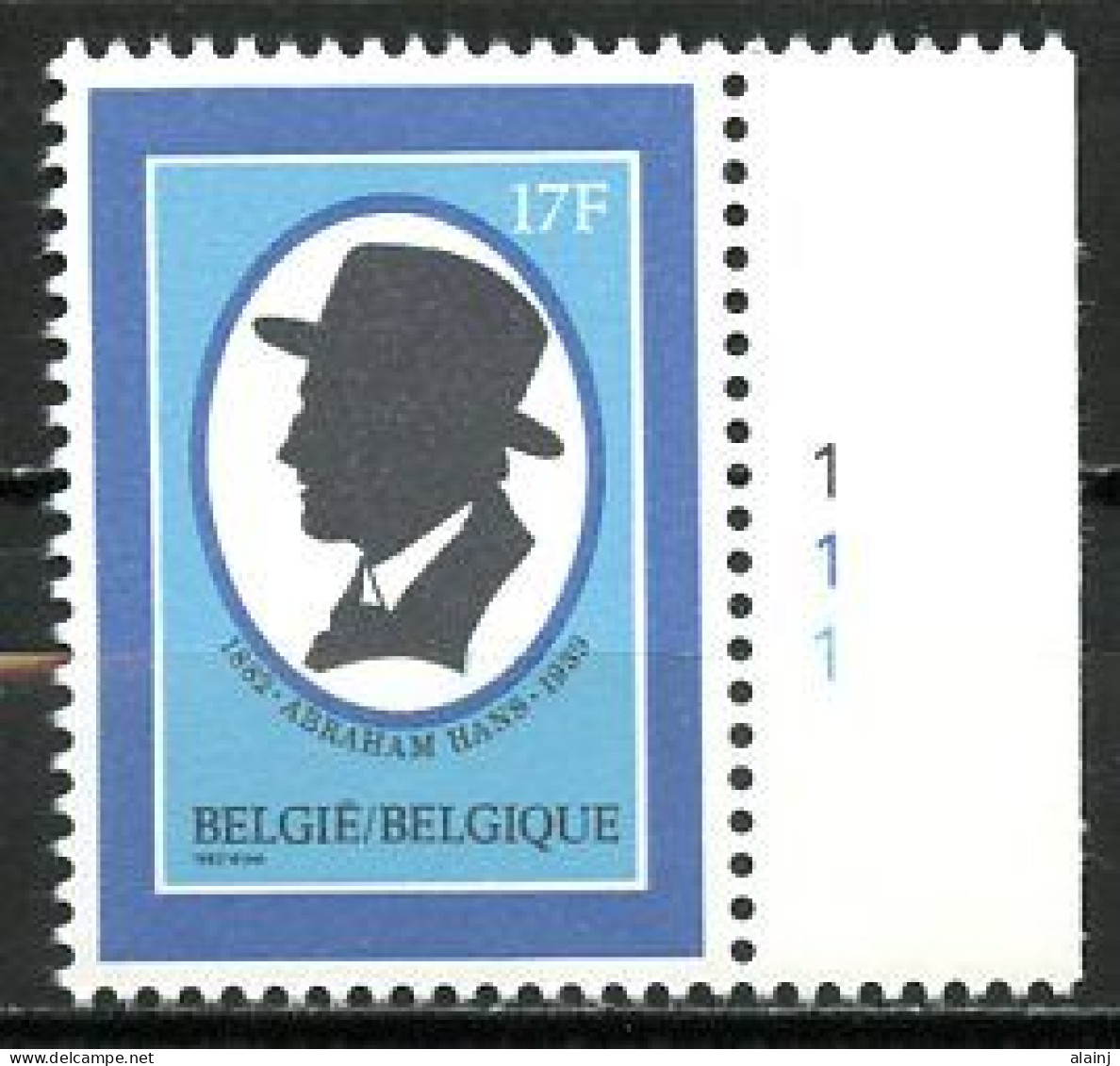 BE  2064  XX   ----  Anniversaire A. Hans  --  N° De Planche 1 - 1981-1990