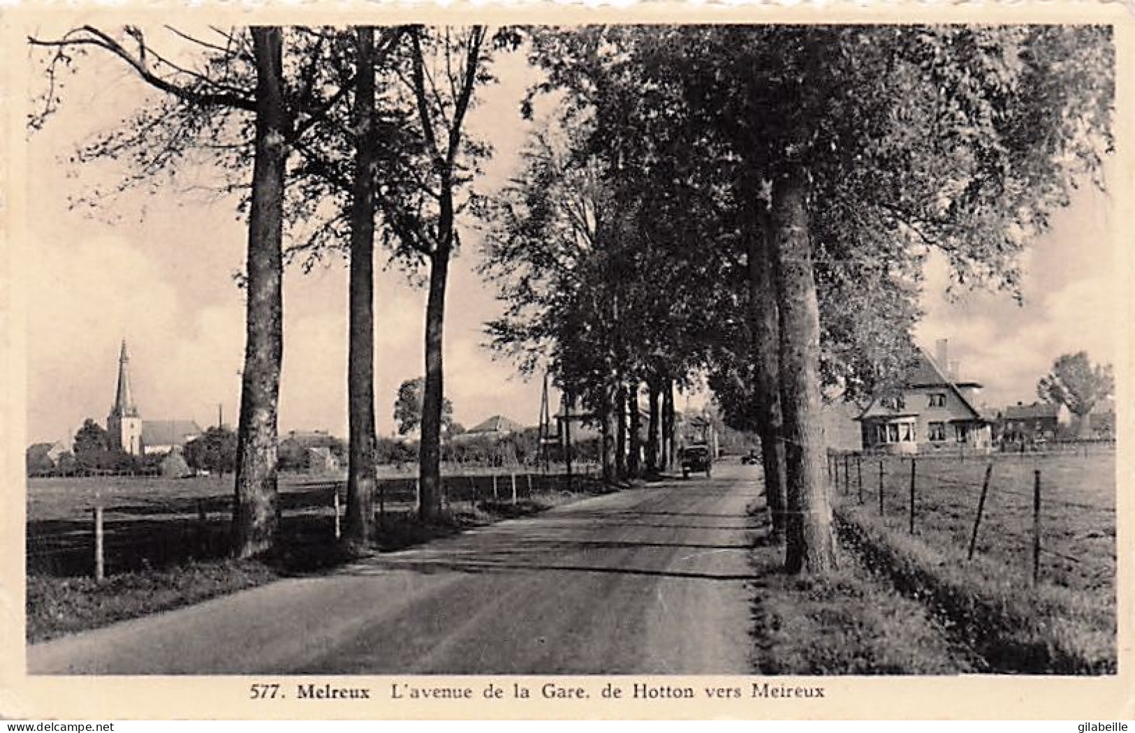 MELREUX - L'avenue De La Gare De Hotton Vers Melreux - Hotton