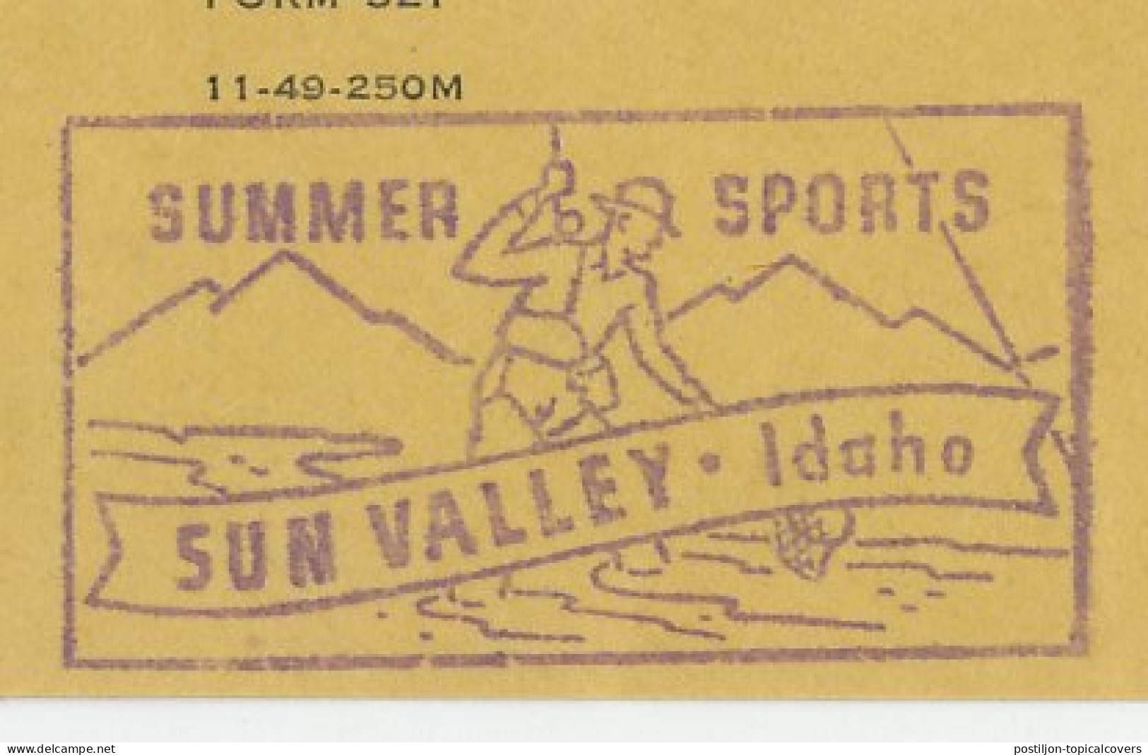 Meter Top Cut USA 1950 Fishing - Summer Sports - Sun Valley - Peces