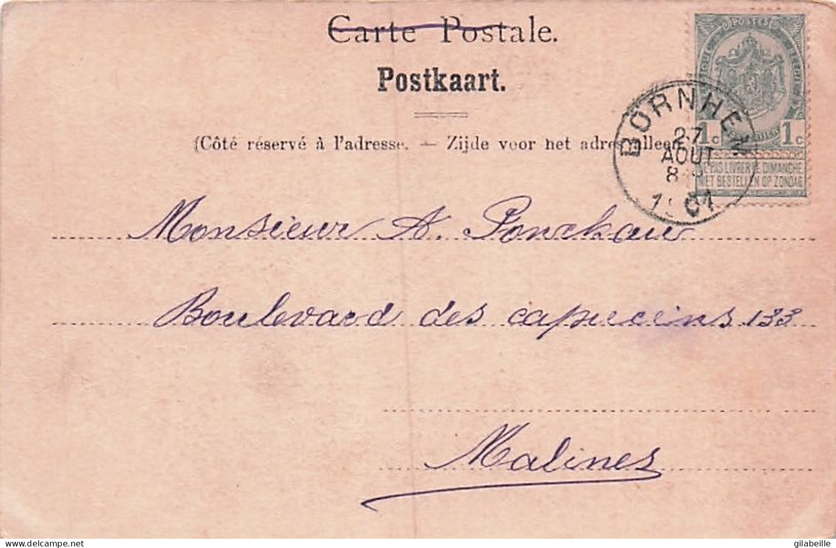 BORNEM - BORNHEM - Souvenir De Bornhem - L'entrée Du Chateau - 1901 - Bornem