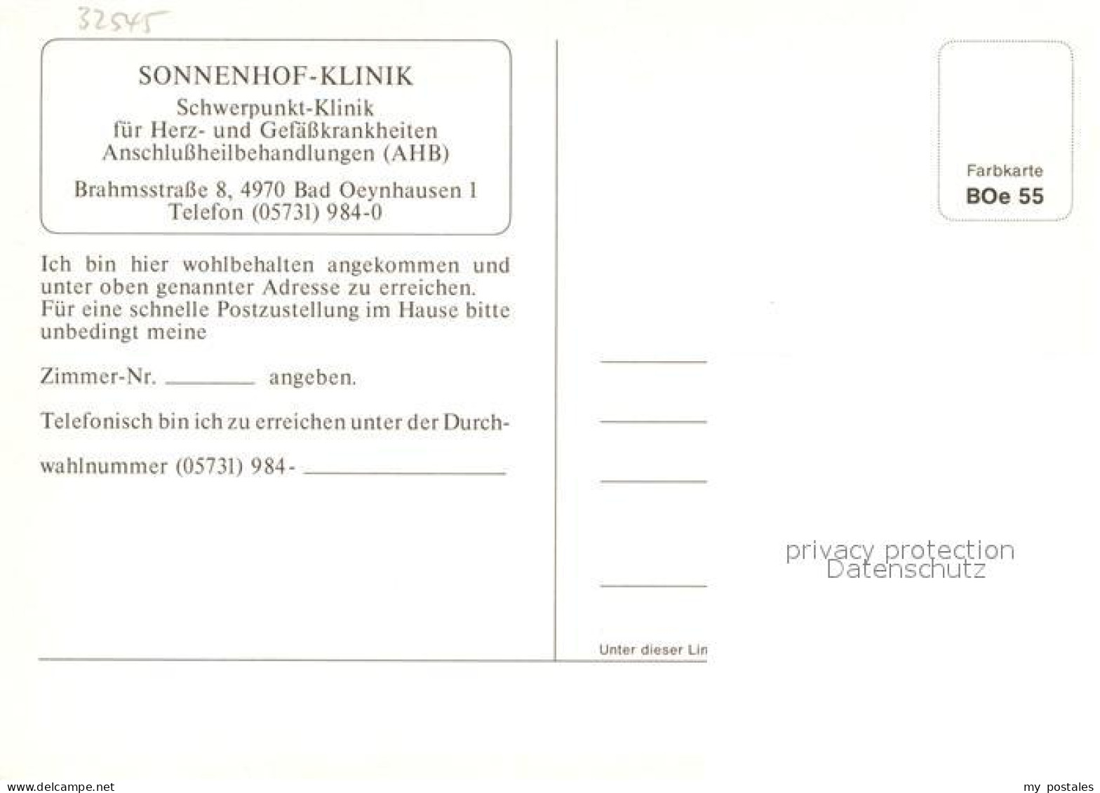 73019533 Bad Oeynhausen Wandelhalle Sonnenhof-Klinik Kurpark  Bad Oeynhausen - Bad Oeynhausen