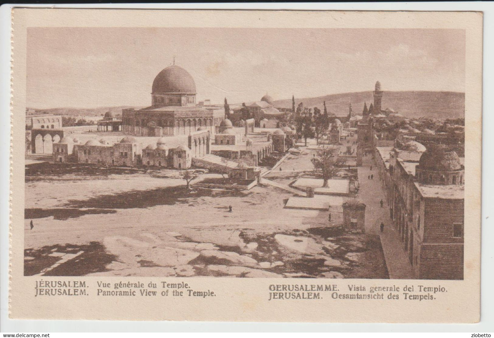 ANTICA CARTOLINA DI GERUSALEMME JERUSALEM - PALESTINA - ISRAELE - FORMATO PICCOLO - Palestine