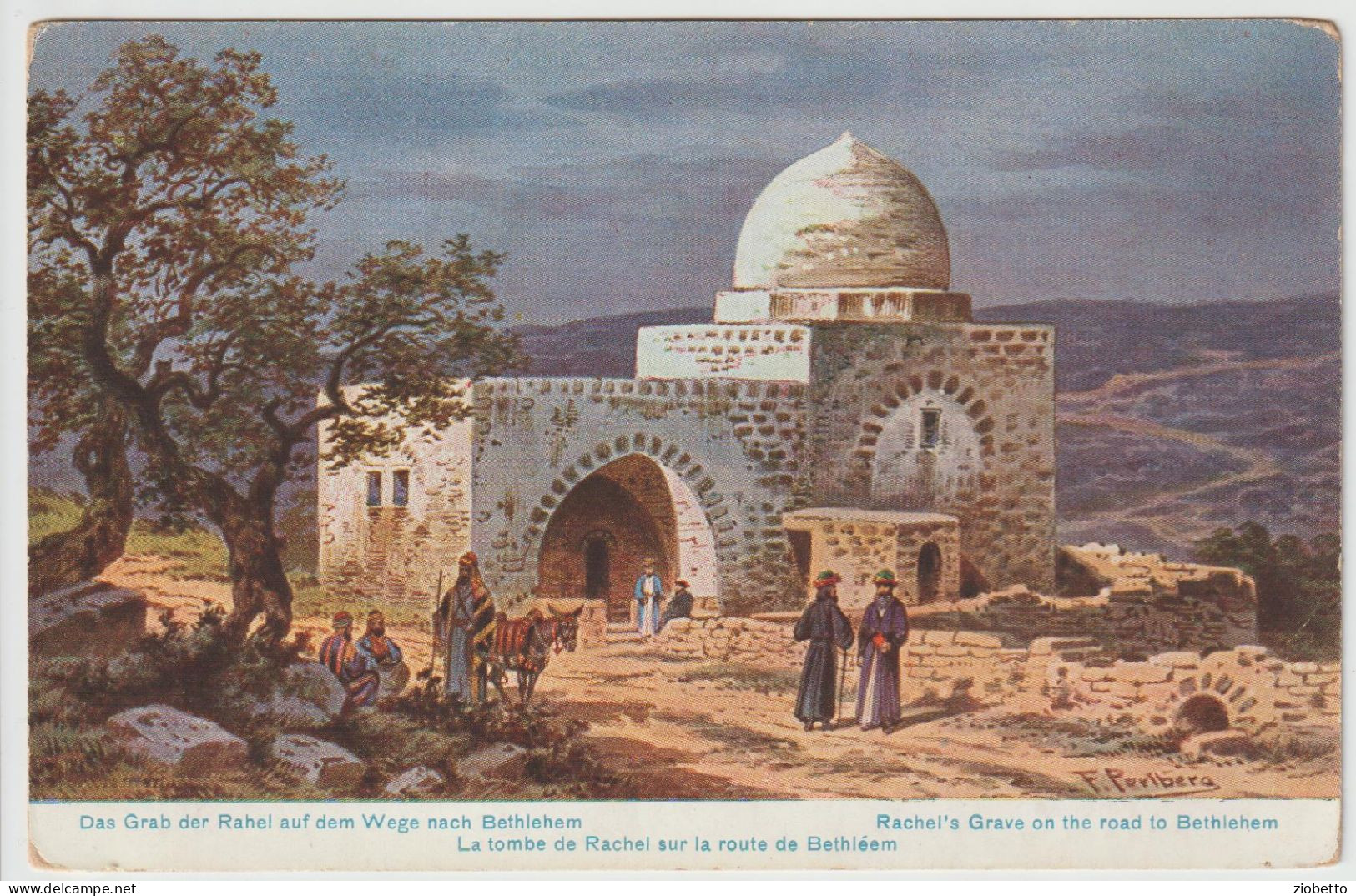 ANTICA CARTOLINA DI BETHLHEM - FORMATO PICCOLO - Palestine