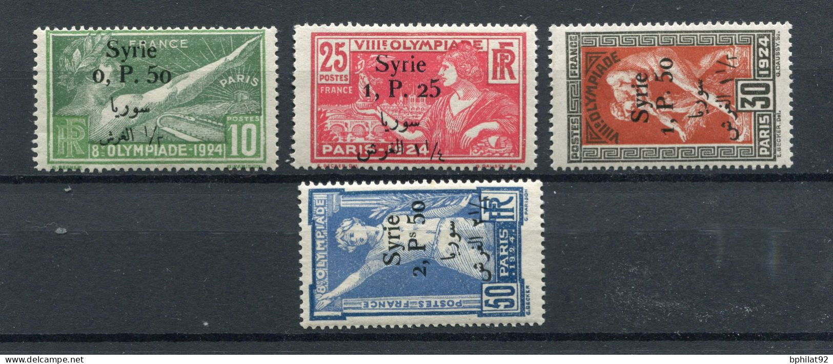 !!! SYRIE, SERIE JEUX OLYMPIQUES DE PARIS 1924 N°149/152 NEUVE* - Unused Stamps