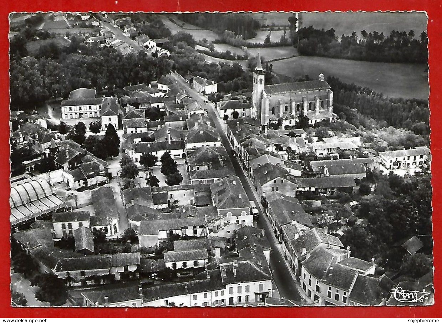 Villeneuve-de-Marsan (40) Vue Aérienne 2scans 18-01-1963 - Villeneuve De Marsan