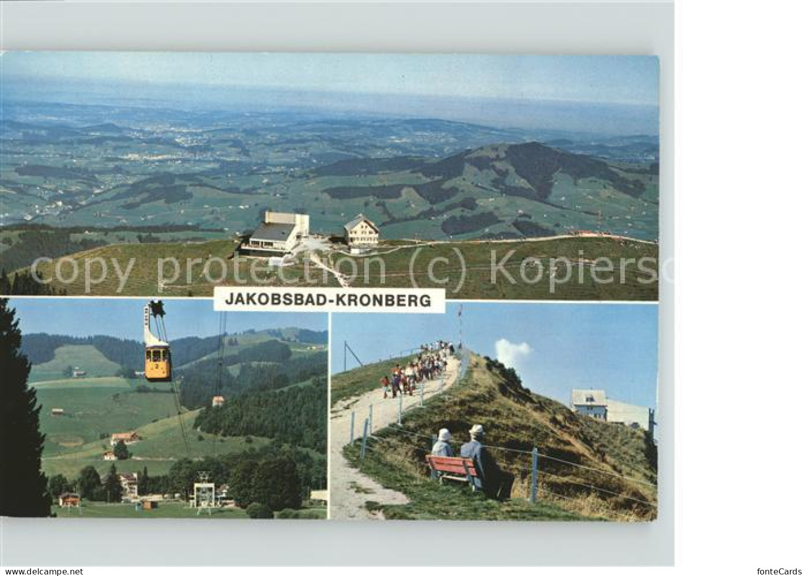 11497255 Gonten Luftseilbahn Jakobsbad Kronberg Berggasthaus Panorama Gonten - Autres & Non Classés