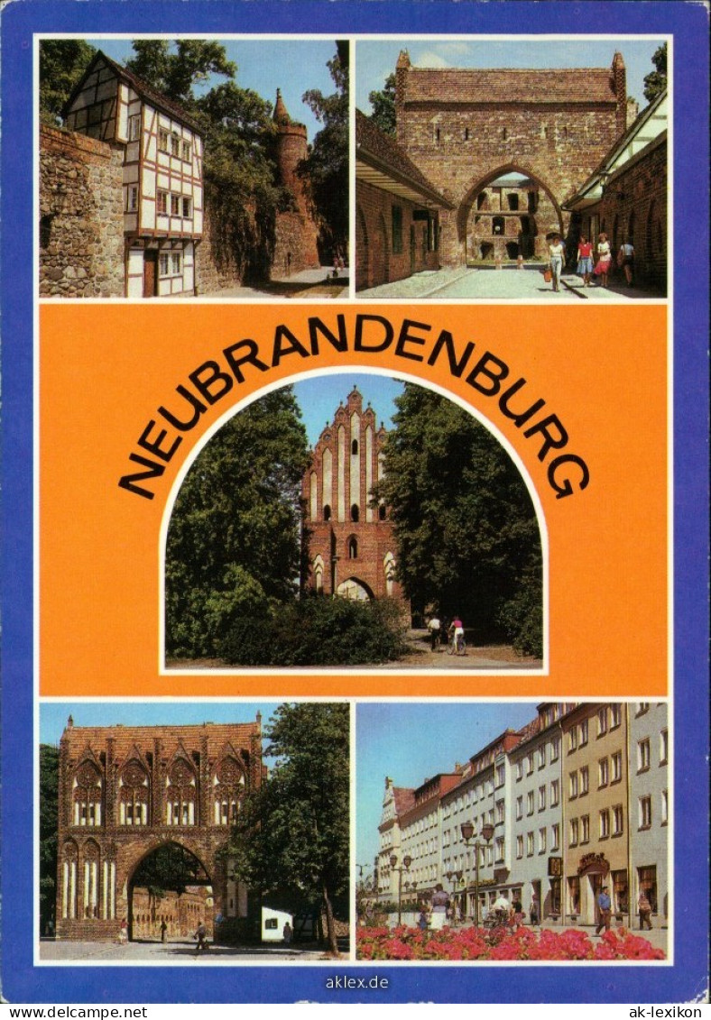 Neubrandenburg  Friedländer Tor, Neues Tor, Stargarder Vortor,  Turmstraße 1987 - Neubrandenburg