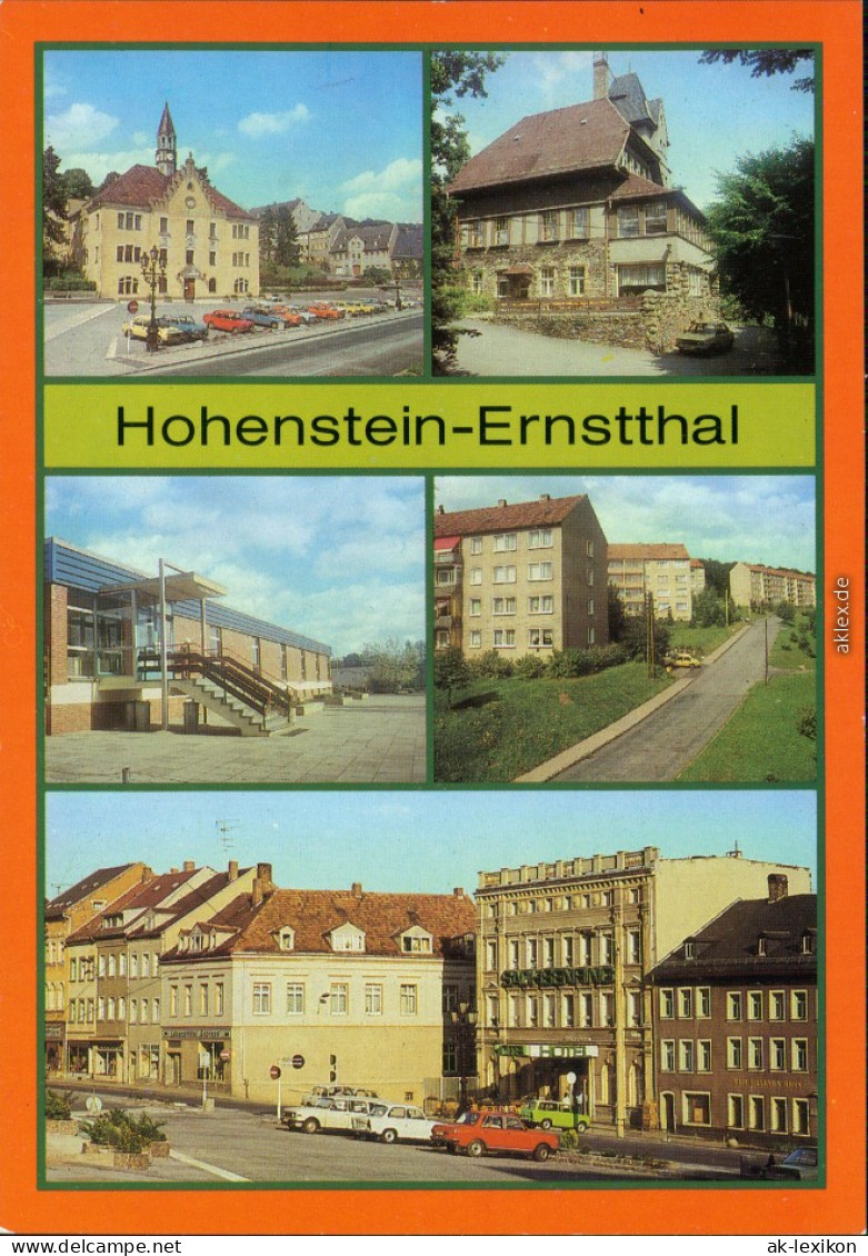 Hohenstein-Ernstthal  HO-Gaststätte "Berggasthaus",  Neubaugebiet, Markt 1986 - Hohenstein-Ernstthal