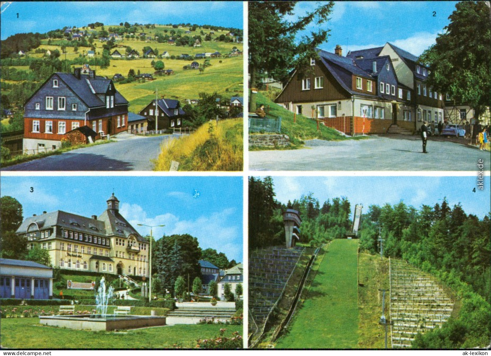 Klingenthal Aschberg "Aschbergschänke"   Rathaus 4. Große Aschbergschanze 1974 - Klingenthal