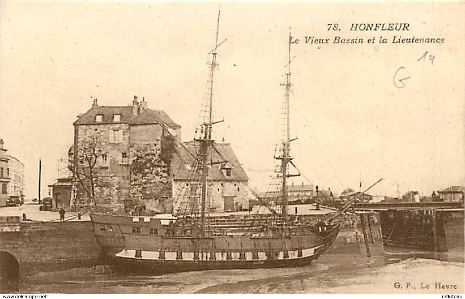 14* HONFLEUR  Bassin  Lieutenance    RL,1097 - Honfleur