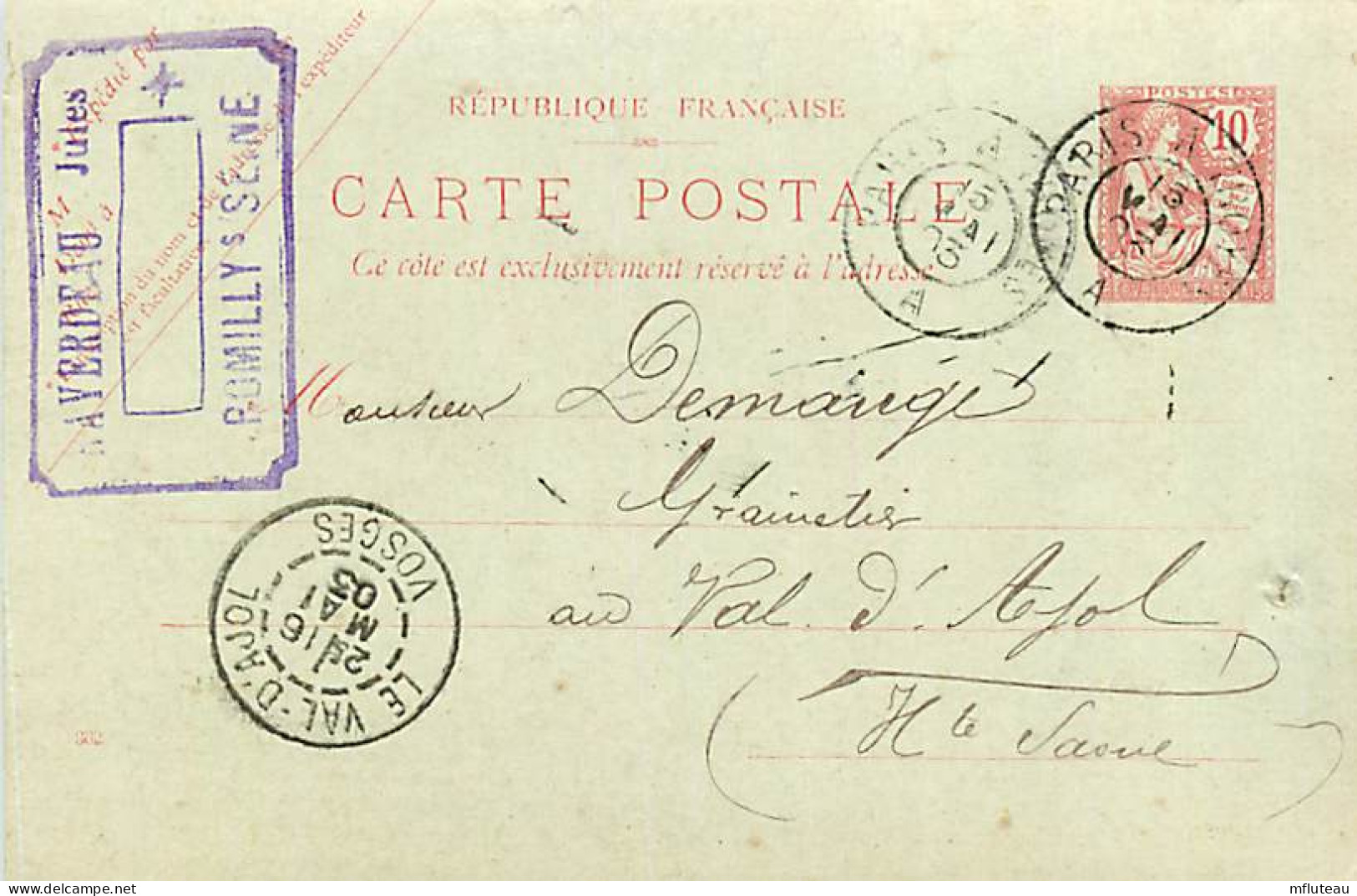 10* ROMILLY  Correspondance Grainetier Raverdeau    RL02,1316 - Romilly-sur-Seine