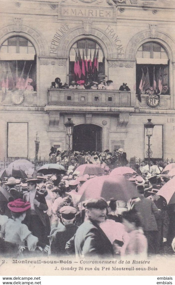 93 MONTREUIL SOUS BOIS - Couronnement De La Rosière (colorée) - Montreuil