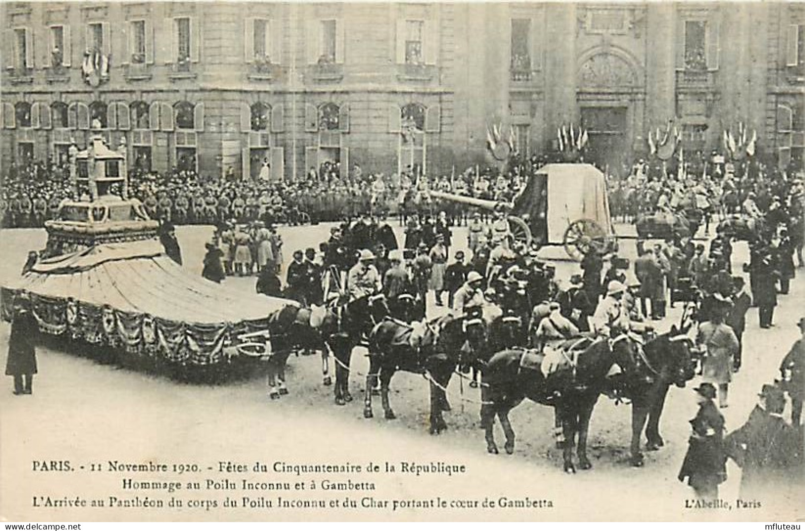 75* PARIS  5e  Fete Cinquantenaire Republique 1920  Soldat Inconnu     RL04 .0713 - Arrondissement: 05