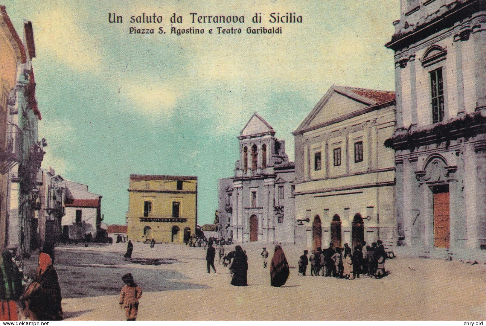 Terranova Di Sicilia Piazza Sant'Agostino E Teatro Garibaldi - Sonstige & Ohne Zuordnung