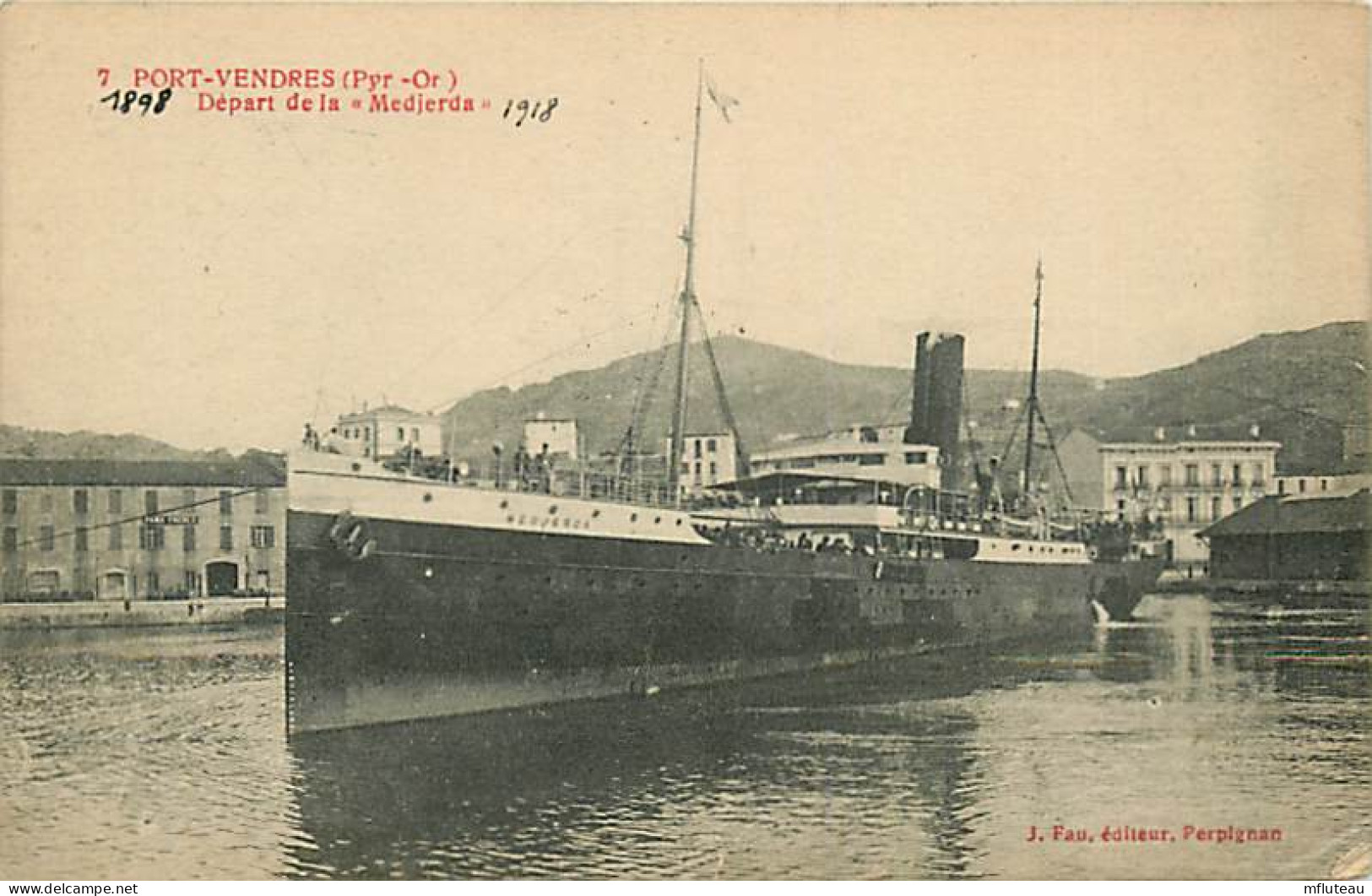 66* PORT VENDRES Depart De La « medjerda »            RL06.0246 - Port Vendres