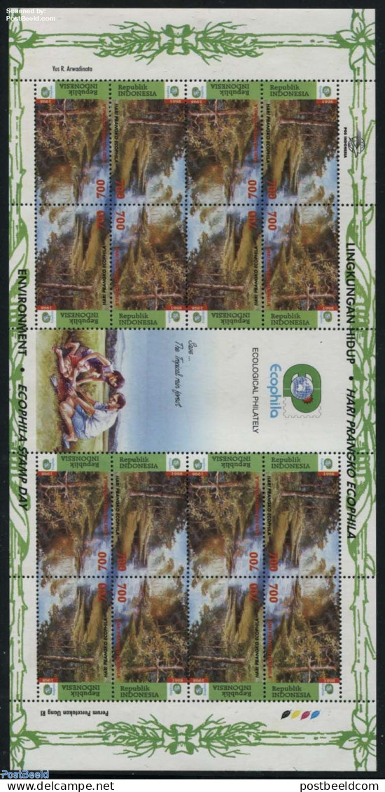 Indonesia 1998 ENVIRONMENT M/s, Mint NH, Nature - Environment - Trees & Forests - Environment & Climate Protection