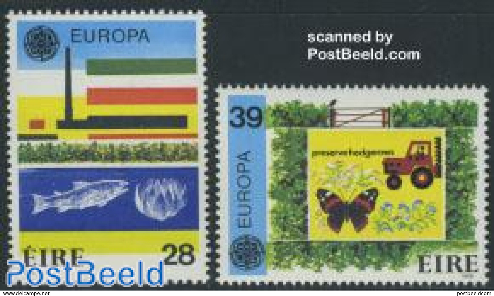 Ireland 1986 Europa, Environment 2v, Mint NH, History - Nature - Europa (cept) - Butterflies - Environment - Unused Stamps