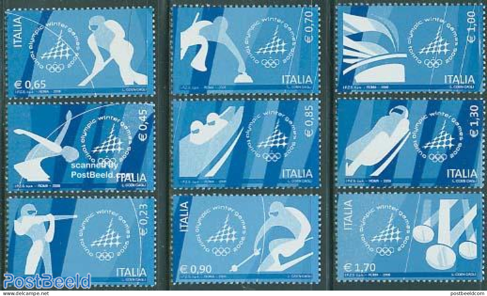 Italy 2006 Olympic Winter Games 9v, Mint NH, Sport - (Bob) Sleigh Sports - Ice Hockey - Olympic Winter Games - Shootin.. - Sonstige & Ohne Zuordnung