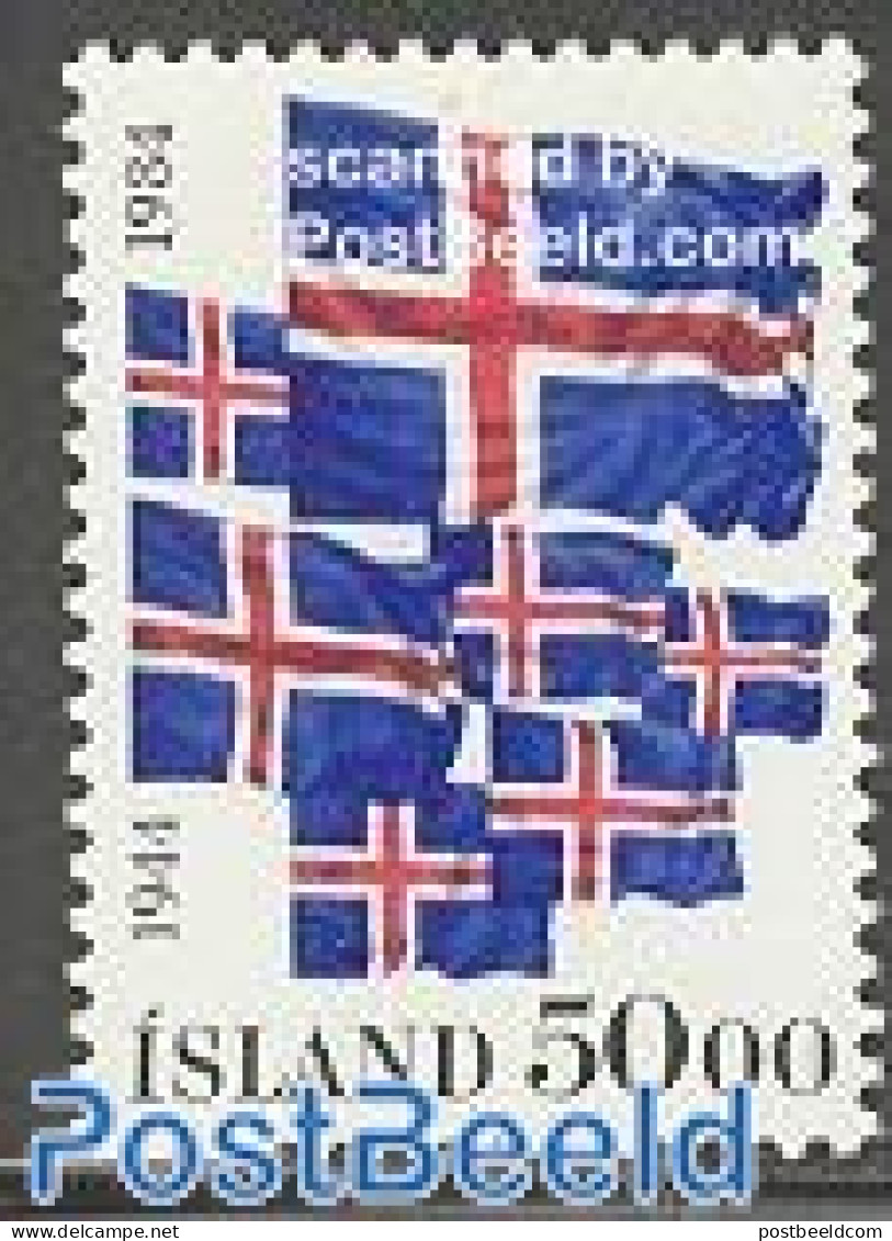 Iceland 1984 40 Years Republic 1v, Mint NH, History - Flags - Neufs