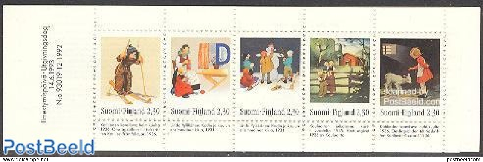 Finland 1993 Martta Wendelin 5v In Booklet, Mint NH, Stamp Booklets - Art - Books - Children's Books Illustrations - Ongebruikt