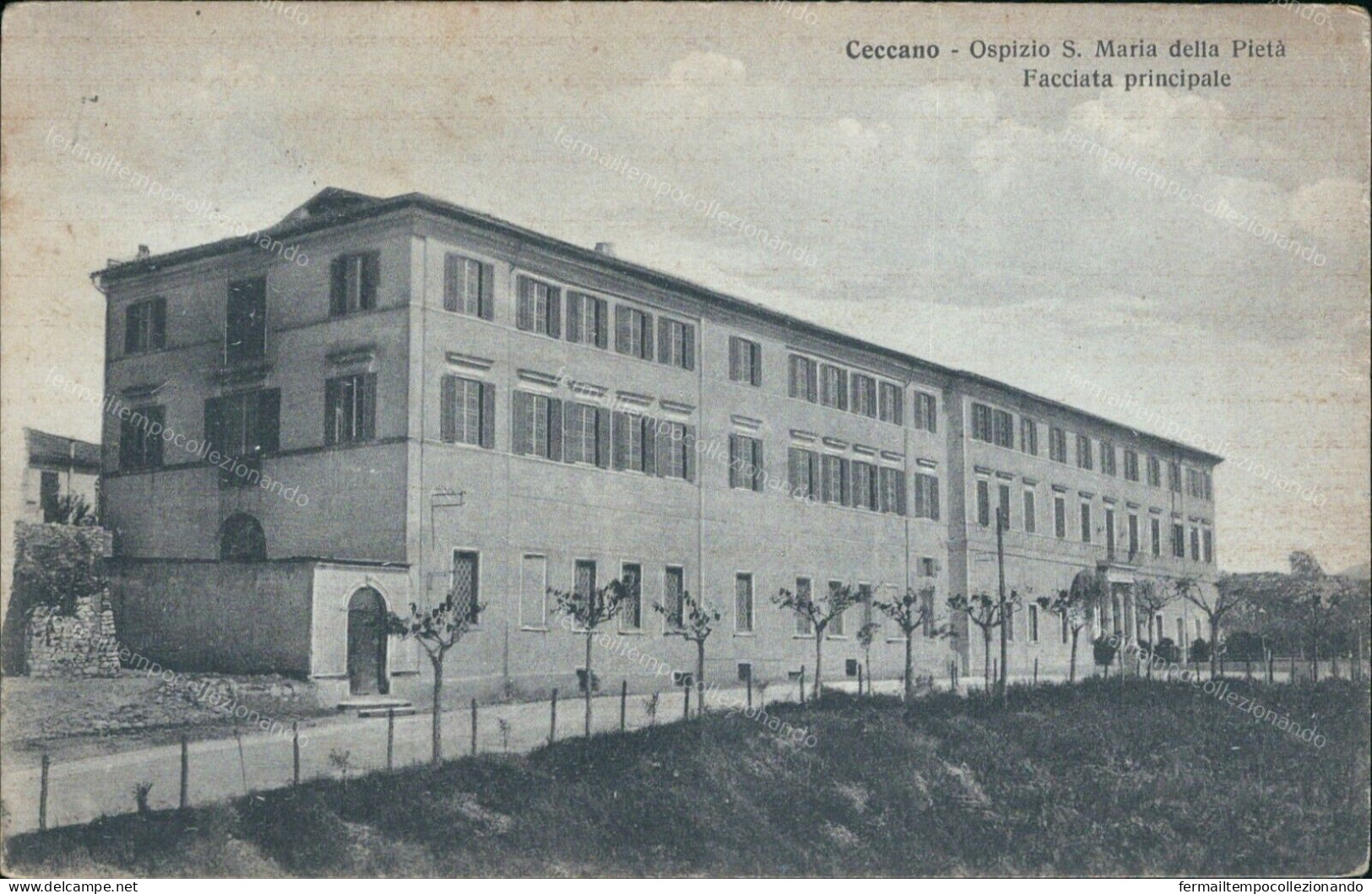 Cs314 Cartolina Ceccano Ospizio S.maria Della Pieta'  Frosinone Lazio 1939 - Frosinone