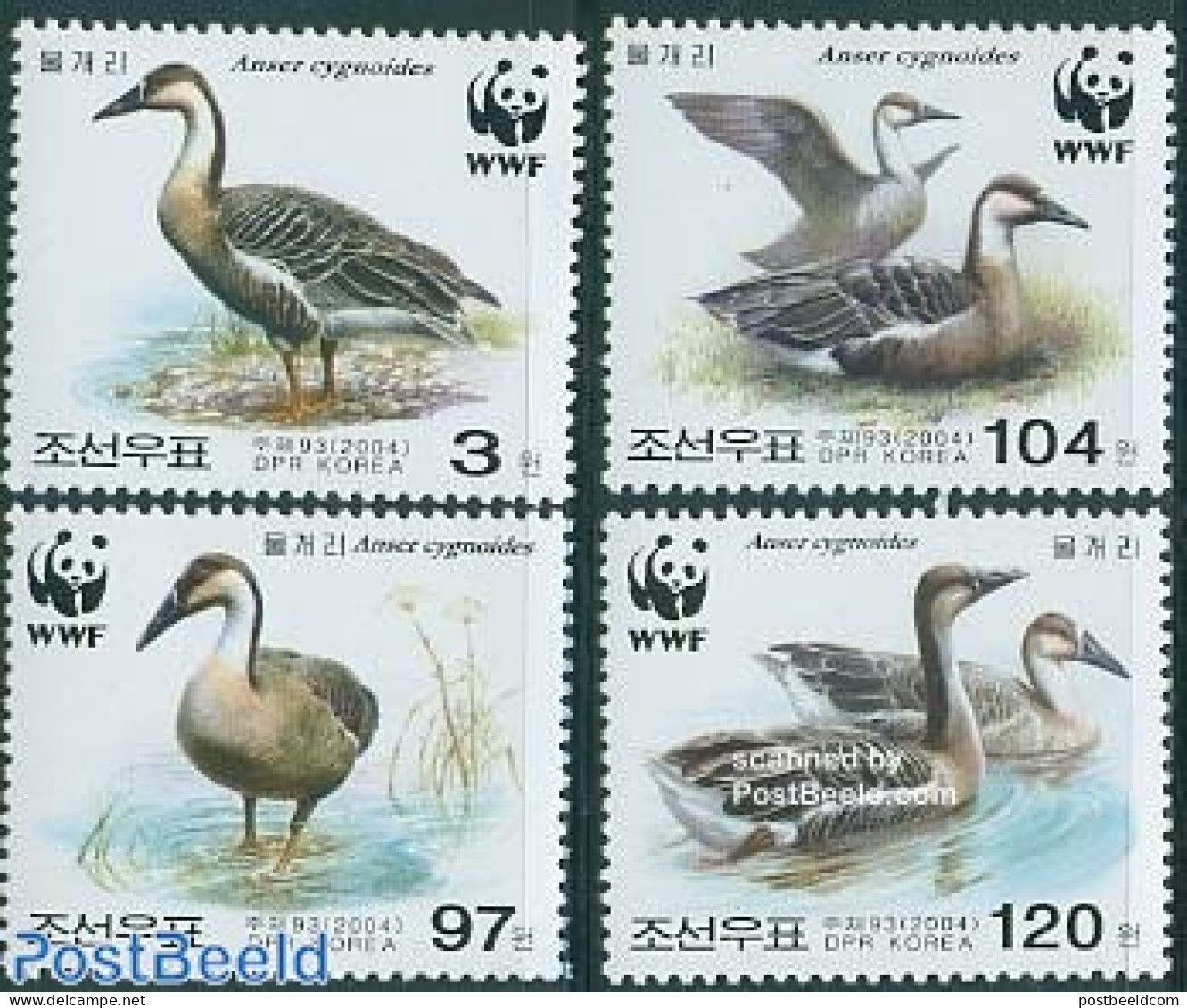 Korea, North 2004 WWF, Ducks 4v, Mint NH, Nature - Birds - Ducks - World Wildlife Fund (WWF) - Corée Du Nord