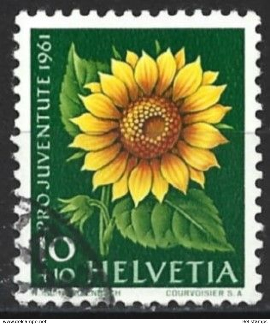 Switzerland 1961. Scott #B309 (U) Sunflower - Used Stamps