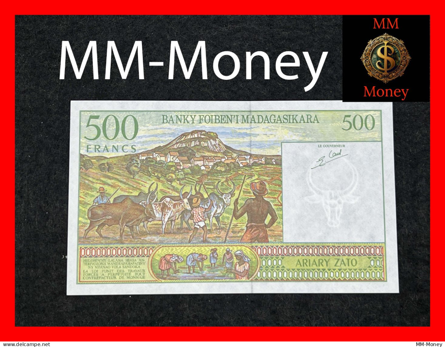 MADAGASCAR  500  Francs  1994  P.  75 B  UNC - Madagascar