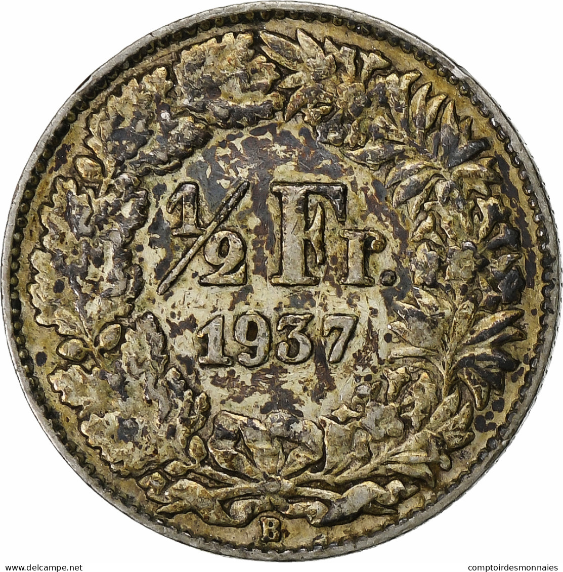 Monnaie, Suisse, 1/2 Franc, 1937, Bern, TTB, Argent, KM:23 - Other & Unclassified