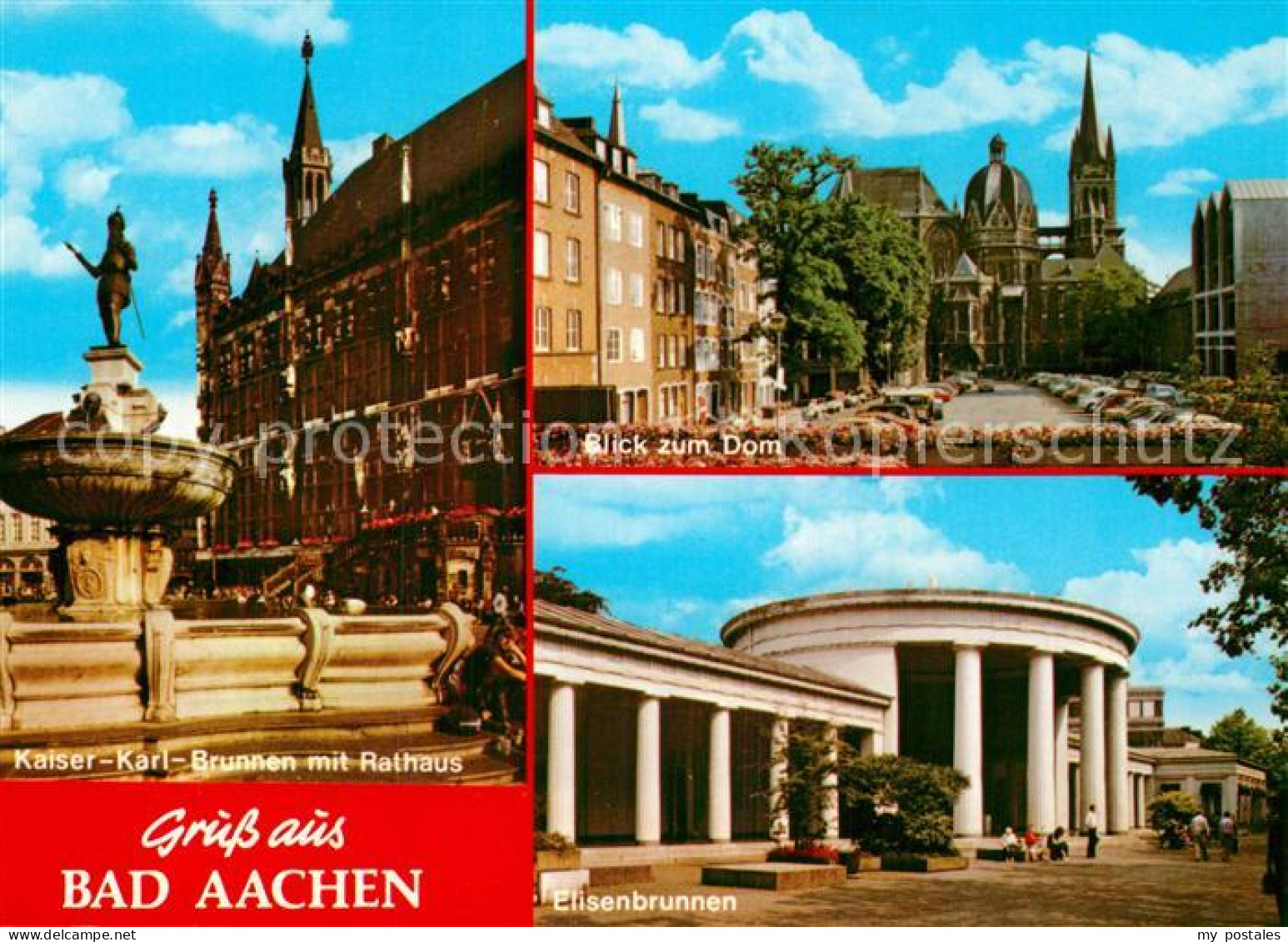 73004275 Bad Aachen Kaiser Karl Brunnen Rathaus Dom Elisenbrunnen Bad Aachen - Aachen