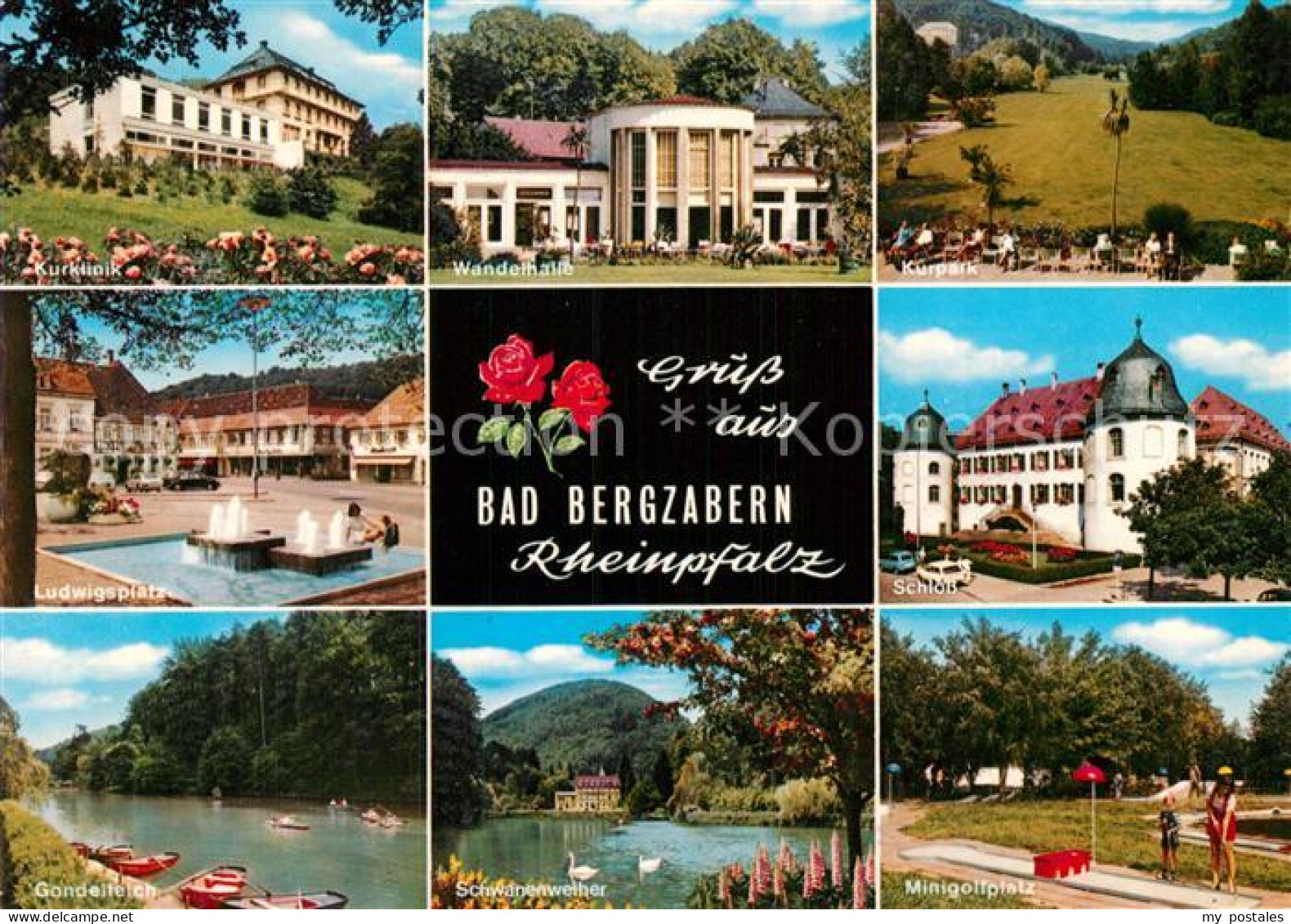 73003308 Bad Bergzabern Kurklinik Wandelhalle Kurpark Ludwigsplatz Schloss Minig - Bad Bergzabern