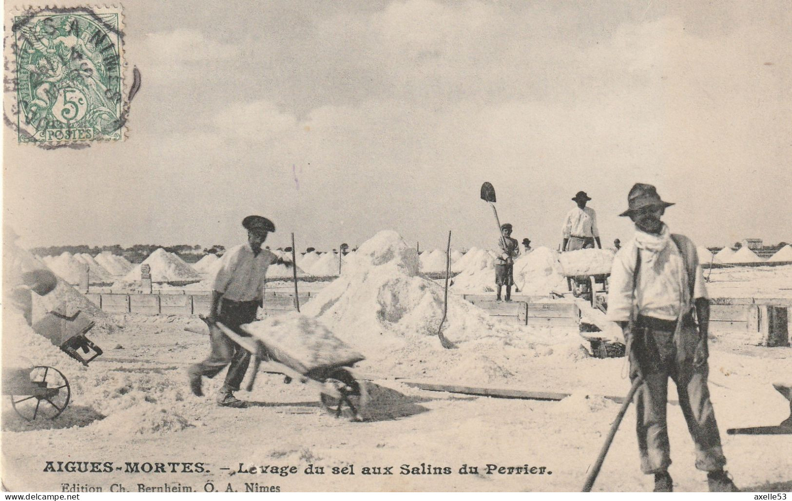 Aigues-Mortes (10467) Levage Du Sel Aux Salins Du Perrier - Aigues-Mortes