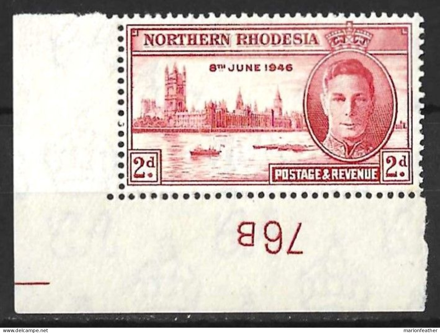 NORTHERN RHODESIA....KING GEORGE VI...(1936-52.)..OMNIBUS...VICTORY....2d....CLY 76B.........MNH.. - Northern Rhodesia (...-1963)