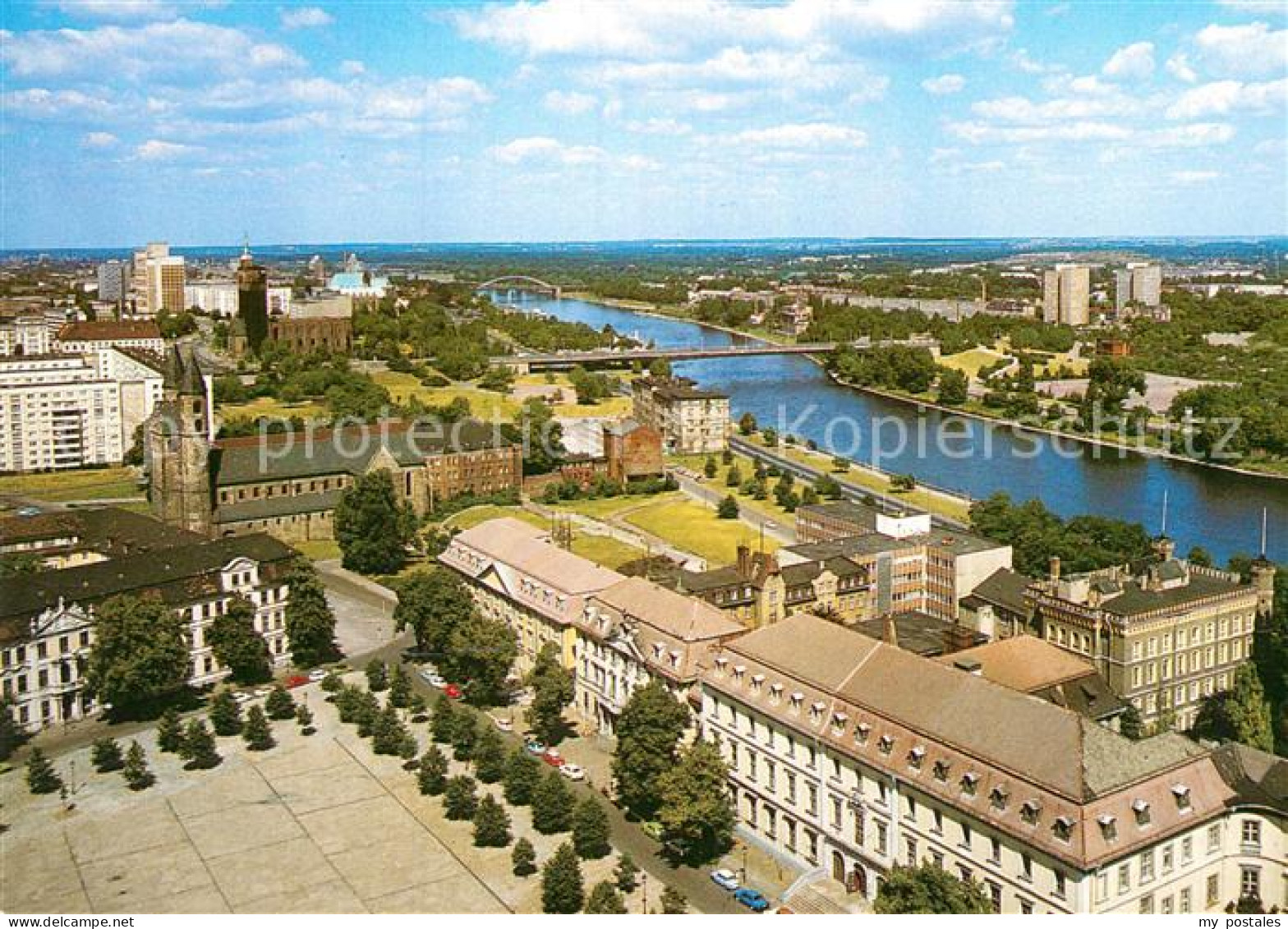 72991185 Magdeburg Panorama Blick Vom Dom Magdeburg - Maagdenburg