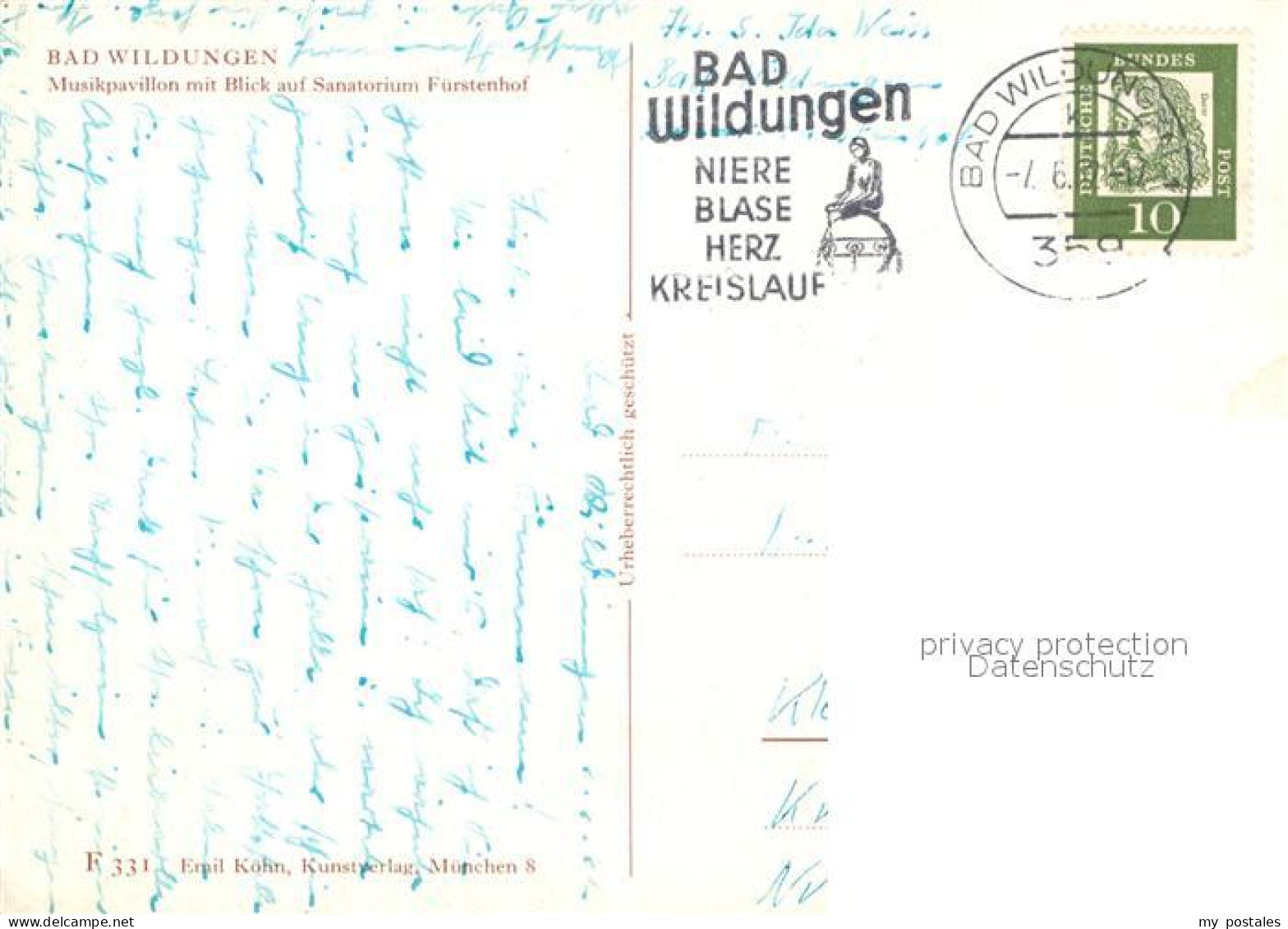 72990504 Bad Wildungen Musikpavillon Blick Auf Sanatorium Fuerstenhof Bad Wildun - Bad Wildungen