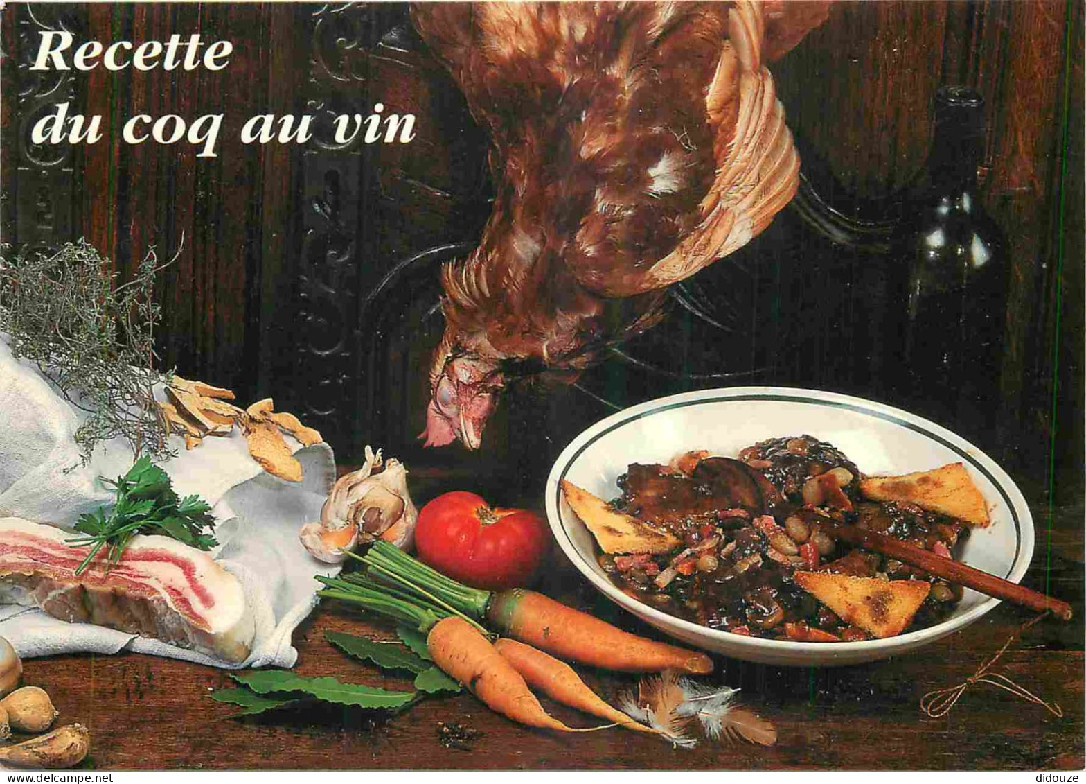 Recettes De Cuisine - Coq Au Vin - Gastronomie - CPM - Carte Neuve - Voir Scans Recto-Verso - Recipes (cooking)