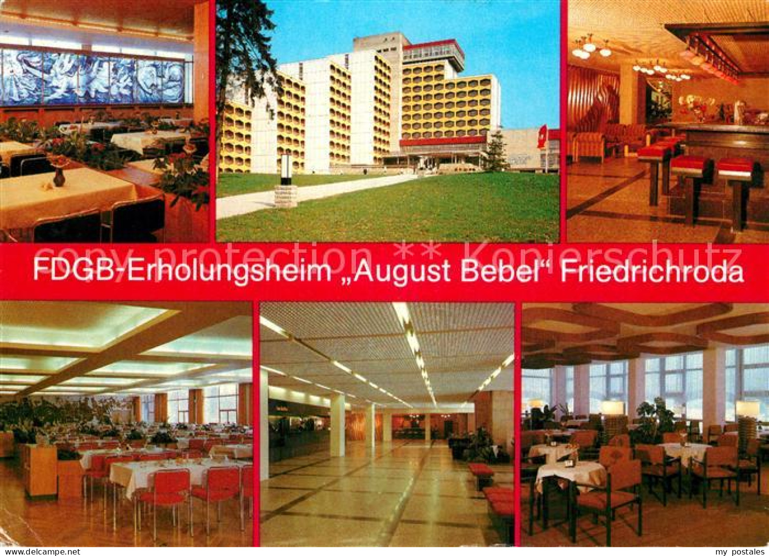 72989727 Friedrichroda Urlauberrestaurant Aug Bebel Heim Hallenbar Gr Speisesaal - Friedrichroda