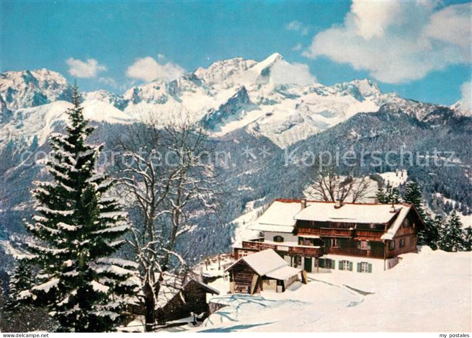 72989577 Eckbauer Alm Mit Hochwanner Hochblassen Alpspitze Eckbauer Alm - Garmisch-Partenkirchen