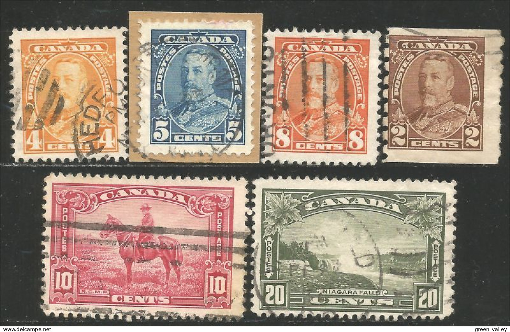 970 Canada 1935 King George V Pictorials 4c To 20c (156) - Used Stamps