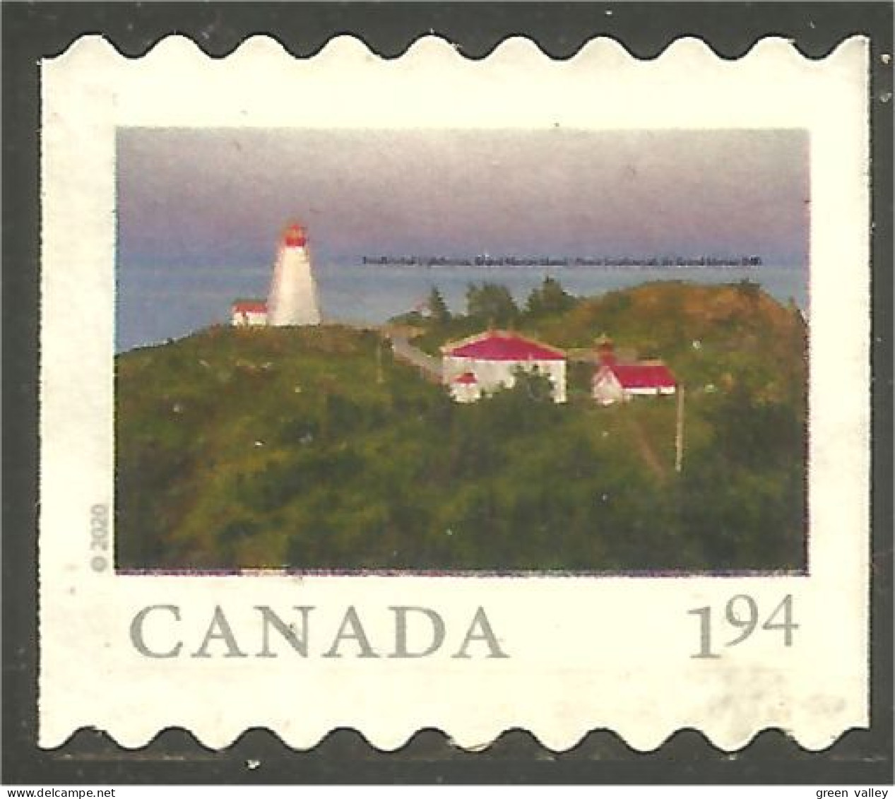 Canada Swallowtail Lighthouse Grand Manan Island Phare Lichtturm Coil Roulette Mint No Gum (451) - Lighthouses