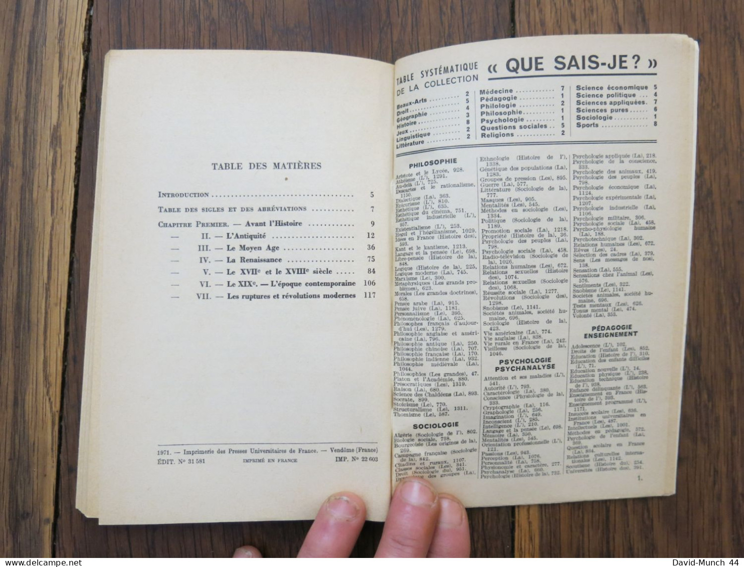 Que sais-je? N° 1433: Les grandes dates de l'histoire de l'art de Jean Rudel. PUF. 1971, première édition